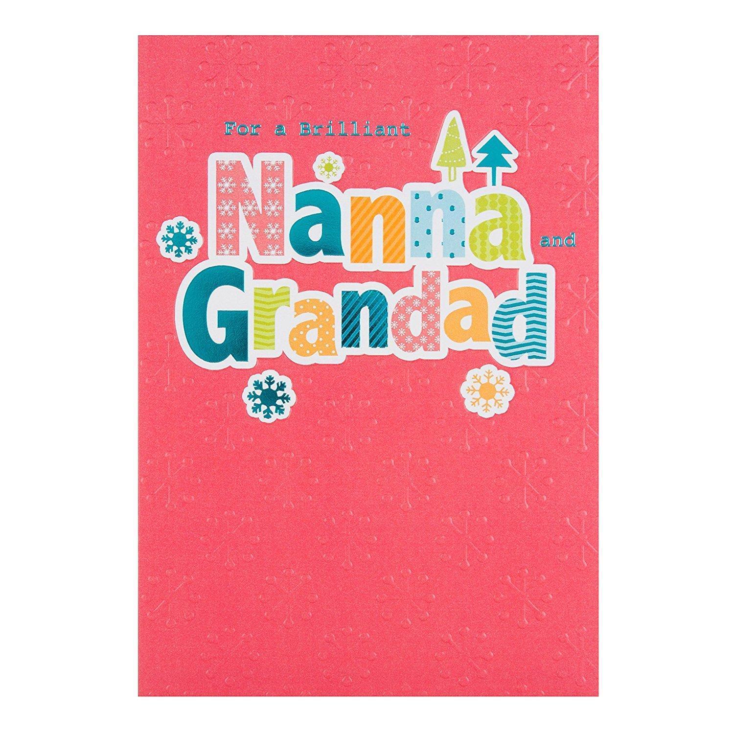 For A Brilliant Nanna And Grandad Magical Red Christmas Card