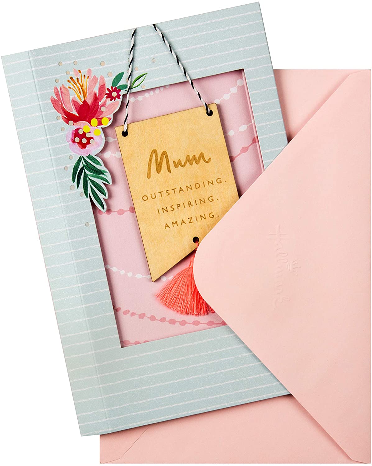 For Mum Wooden Keepsake Decoration Mother's Day Card