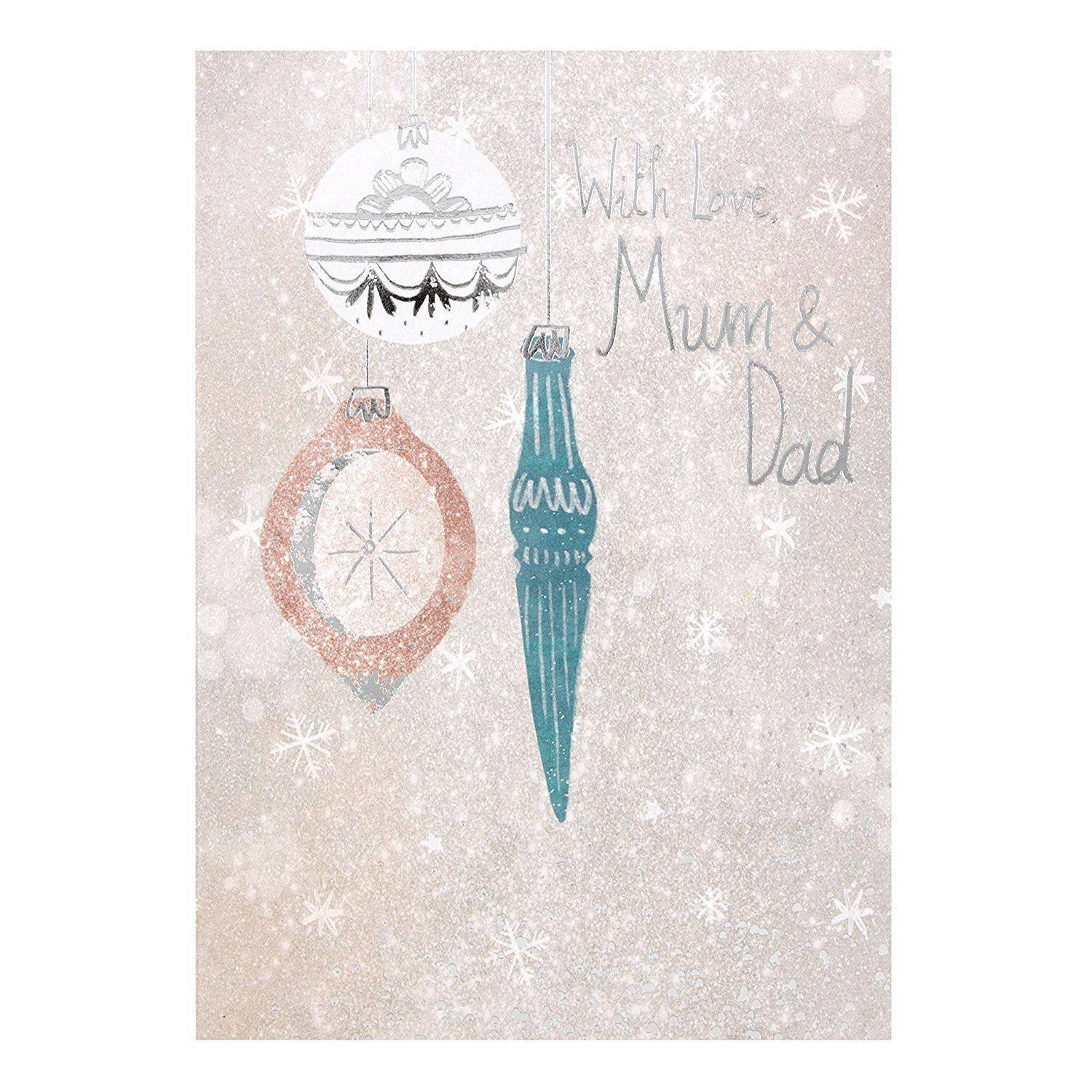 Mum & Dad Christmas Card 'With Love'