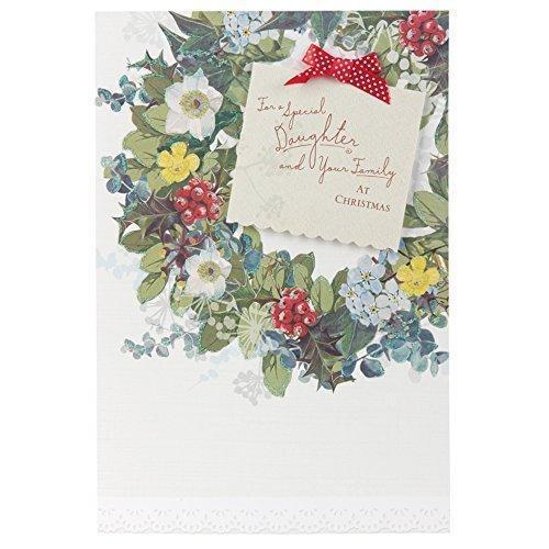 Daughter and Family Christmas Traditional Large Square Card