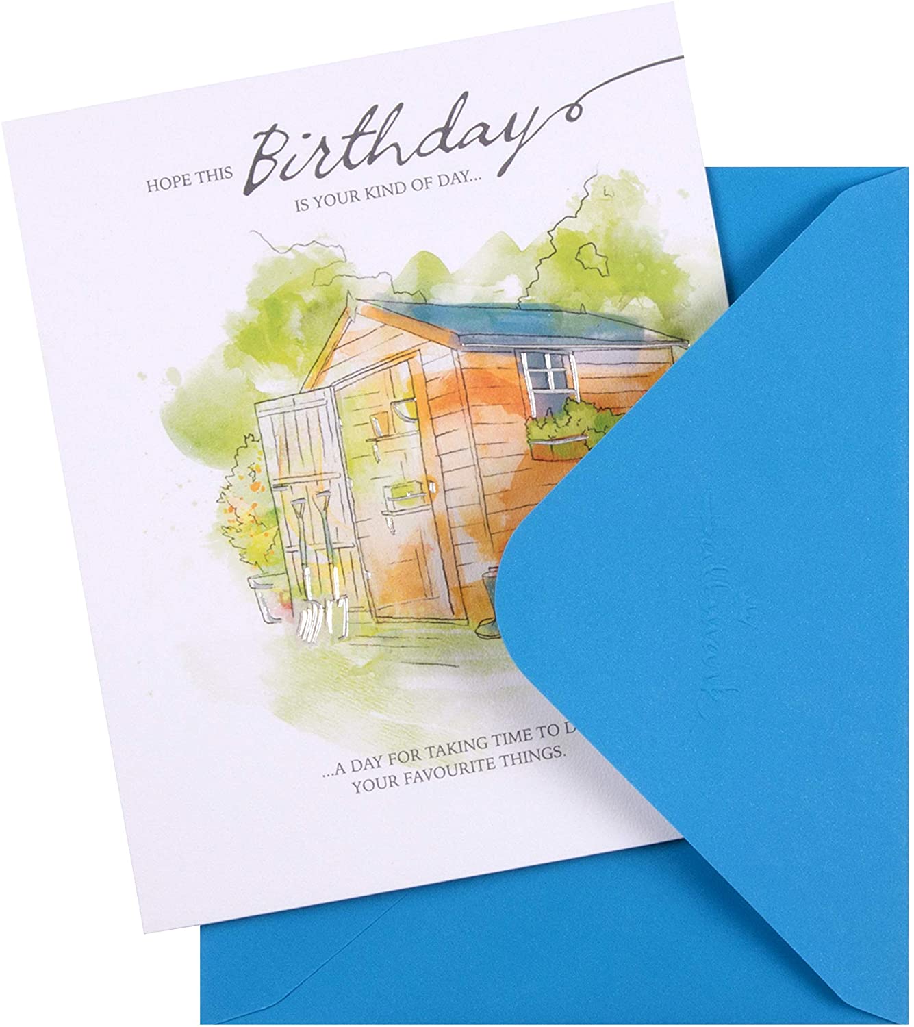 General Birthday Card Classic Illustrated Design