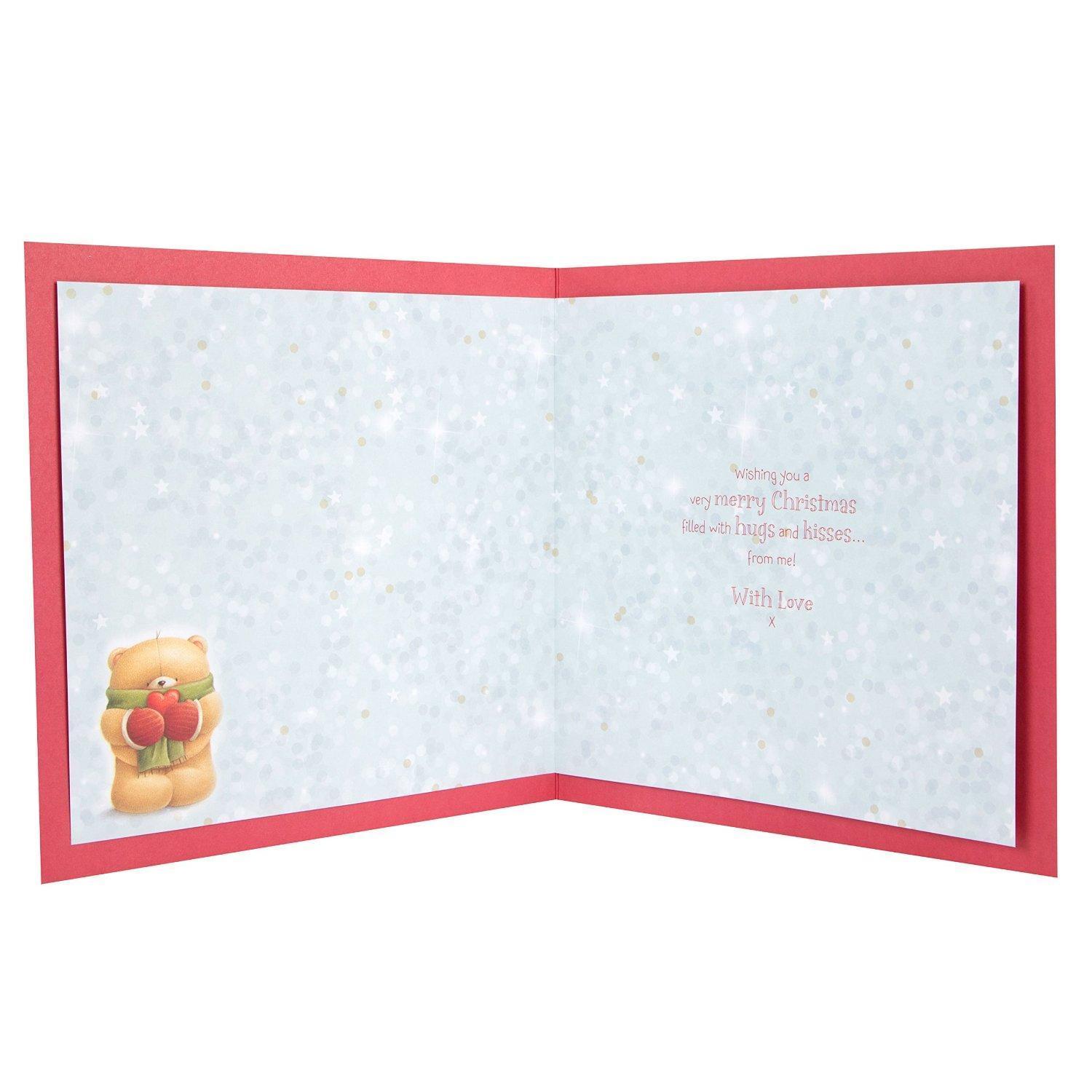 Forever Friends Christmas Card To Fiancée 'Hugs And Kisses'