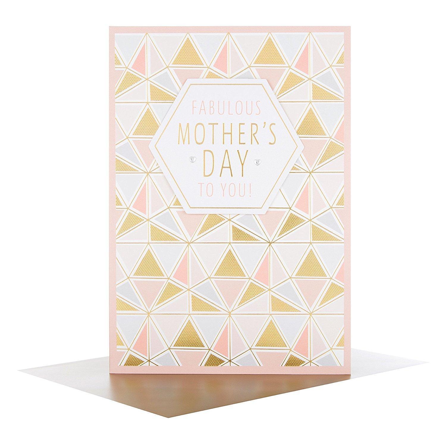 Diamante Open Mother's Day Card 'Fabulous'