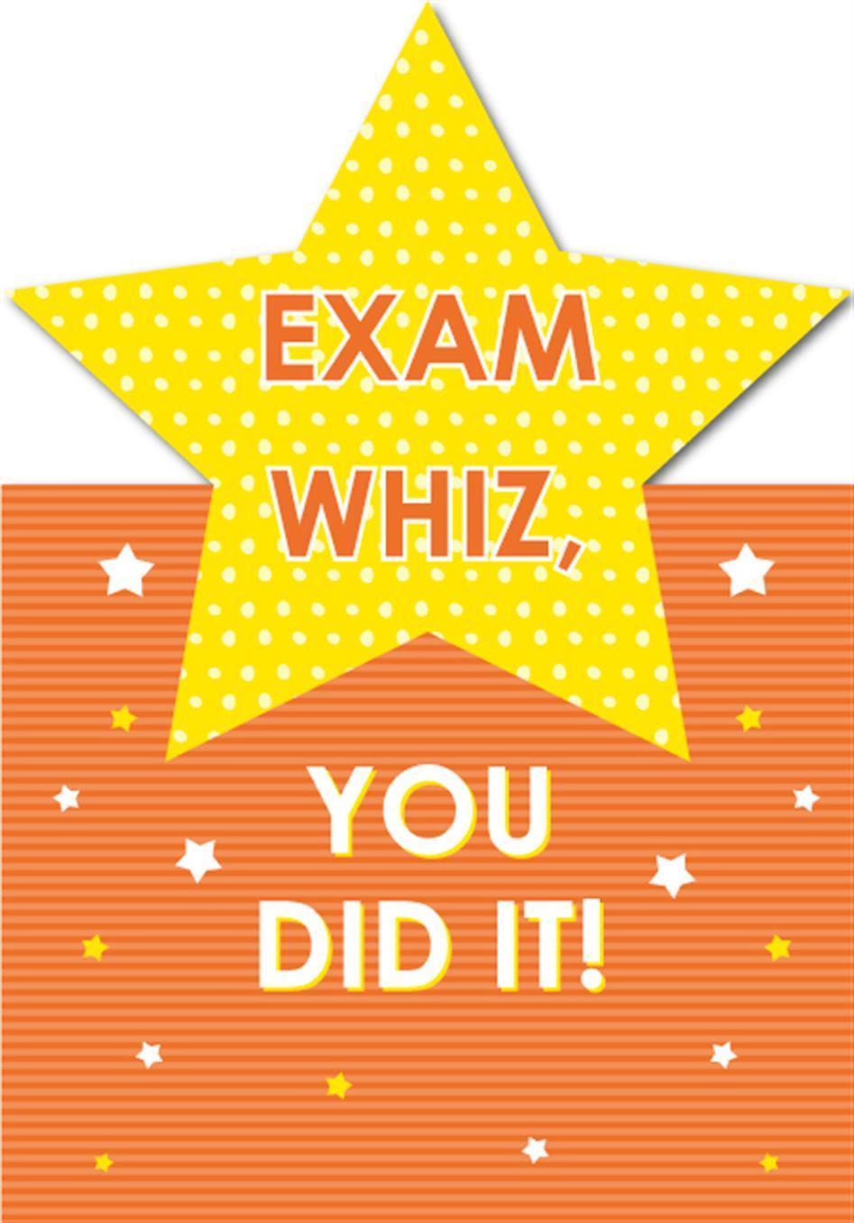 Exam Congratulations You Did It Star Die Cut Card