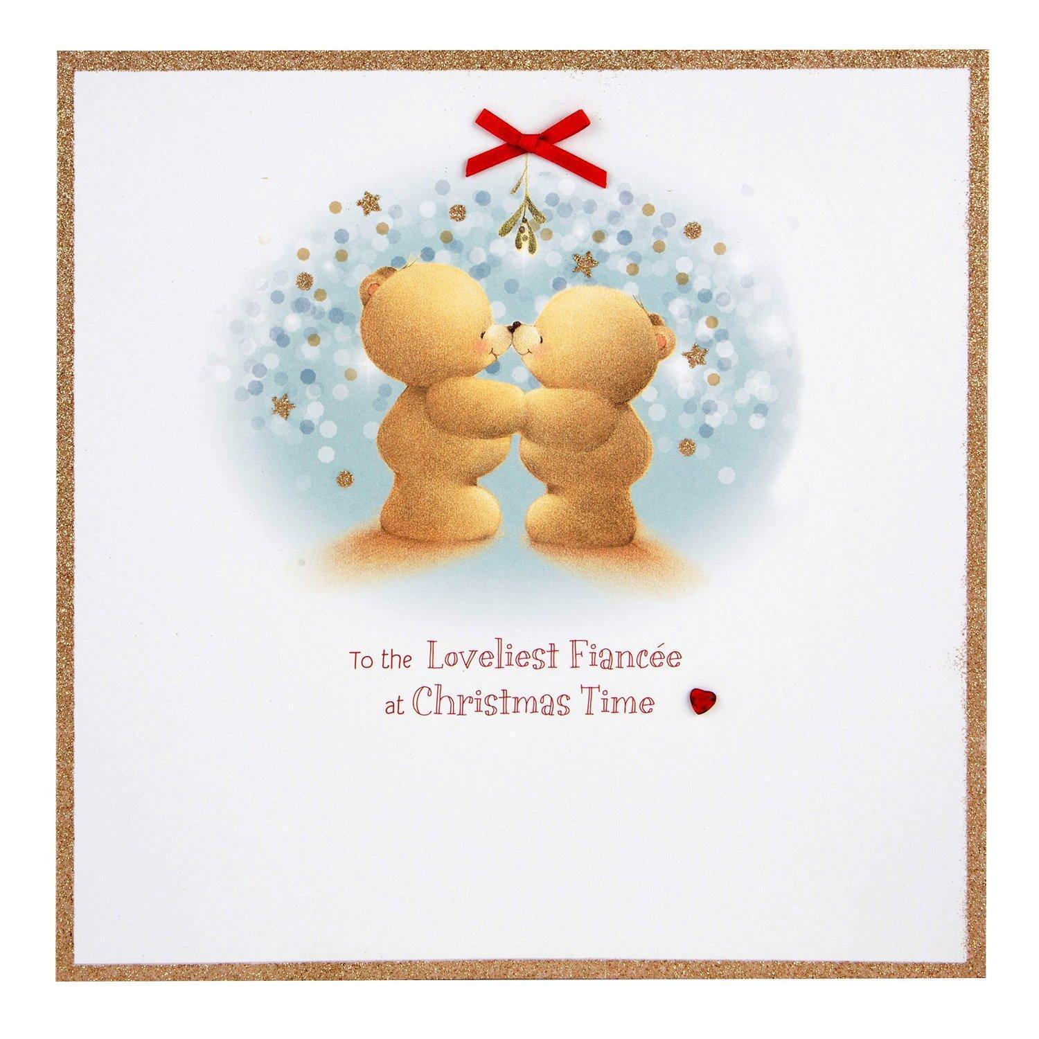 Forever Friends Christmas Card To Fiancée 'Hugs And Kisses'
