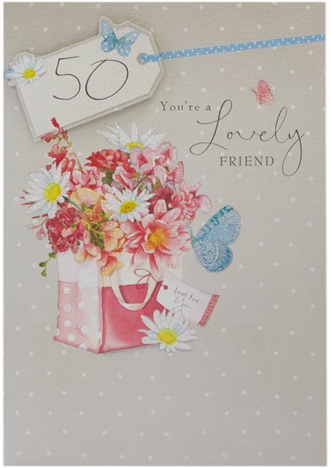 Geburtstagskarte „To A Special Friend“ – 15,2x22,9 Cm, Mit Glitzer & Blumen-Design