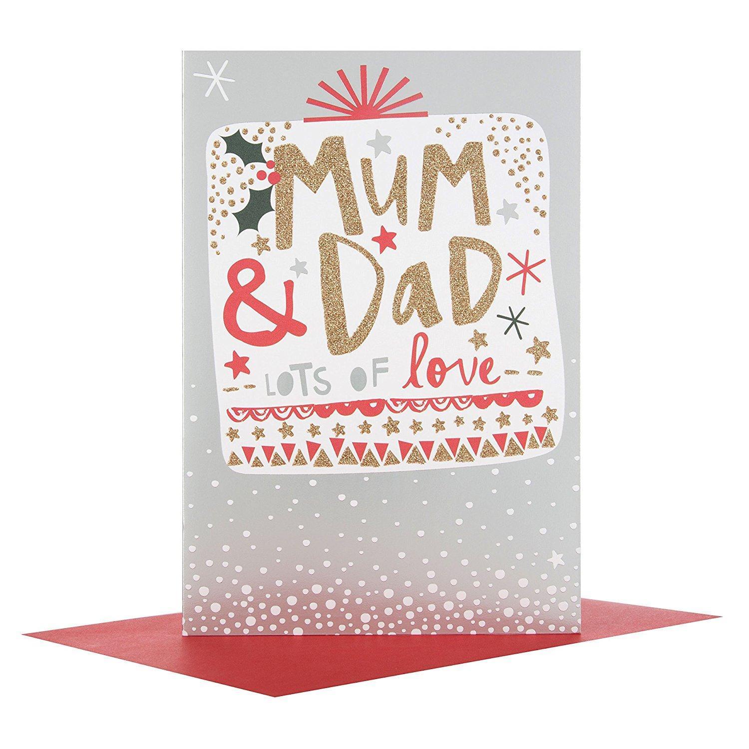 Hallmark Mum and Dad "Lots of Love" Both Of You Christmas Card