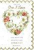 Winter Berries and Flowers One I Love Christmas Card