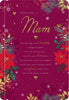 Traditional Poinsettia Design Mam Christmas Card