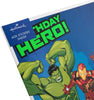 Marvel Superheroes Design with Activity & Personalised Age Number Birthday Card