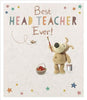 Boofle with Paint Brush Head Teacher Thank You Card