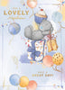 Bear Sat On Gift With Cupcake Nephew Birthday Card
