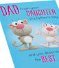 Funny Cat Design for Dad From Daughter Father's Day Card