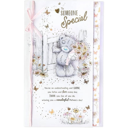 Bear With Flowers For Someone Special Luxury Handmade Mother's Day Card