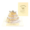 Gold Floral Cake Design Elegant 3D Pop Up Birthday Card