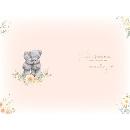 Bears Snuggling On Log Our Anniversary Card