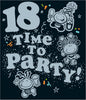 Characters Partying 18th Birthday Card