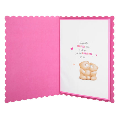 Cute Forever Friends & Hearts Design Wife Birthday Card