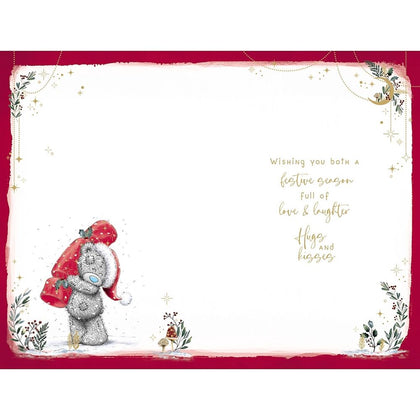 Bear With Large Cracker Nanny And Grandad Christmas Card