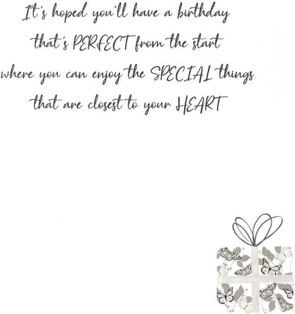 Butterflies Embellished Lovely Daughter Birthday Card