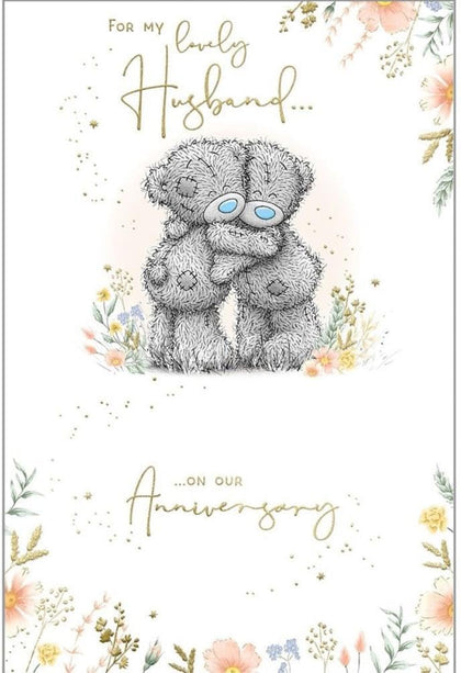 Bears Hugging For My Lovely Husband Wedding Anniversary Card