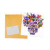 Floral Fantasy Paper Bouquet 3D Vase Pop Up Card - Mother's Day Birthday Wedding Anniversary