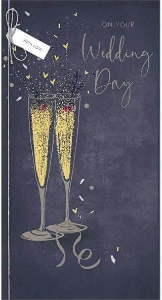 Champagne Design Wedding Congratulations Card