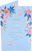 Pink & Blue Floral Design Friend Birthday Card