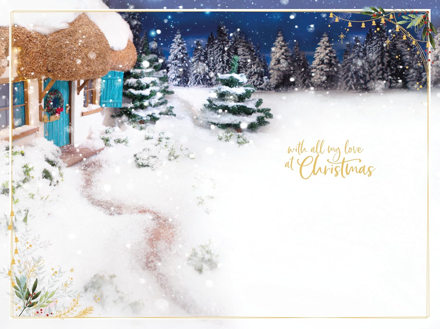 Bear With Mistletoe 3D Holographic Gorgeous Girlfriend Christmas Card Collect Cards Bear With Mistletoe 3D Holographic Gorgeous Girlfriend Christmas Card Collect Cards