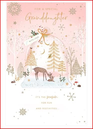Wildlife Scene The Season for Fun and Festivities Granddaughter Christmas Card
