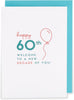 Kindred 60th Blank Birthday Card