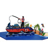 Fishing Scene 3D Pop Up Greeting Card