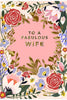 Creative and Attractive Flower Design Wife Birthday Card