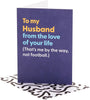 Funny Football Design Husband Birthday Card