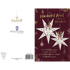 Hanging Paper Stars Aunt Christmas Card