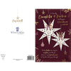 Hanging Paper Stars Daughter And Partner Christmas Card