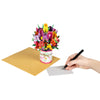 A Burst of Spring Tulip Bouquet 3D Pop Up Greeting Card