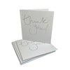 Pack of 8 Glitter Finished Thank You Cards