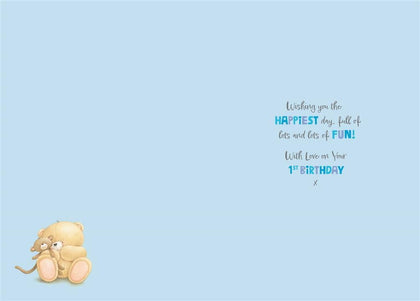 Teddy Design Special Boy 1st Birthday Card