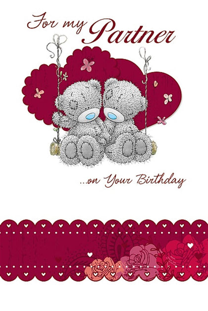 Me To You Partner Birthday Bear Card