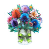 Bright Dahlia Bouquet Gift Design 3D Pop Up Card