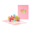 Joyful Birds & Blooms Customizable 3D Pop Up Anniversary Card