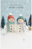 Snowmen Design Mum & Dad Christmas Card