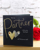 Gold Hearts Design Partner Valentine's Day Card
