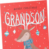 Reindeer Antlers Grandson Christmas Card