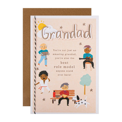 Illustrated Design for Grandad with 3D Add On and Foil Father's Day Card