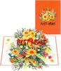 Sunflower Charm Orange 3D Pop Up Greeting Card