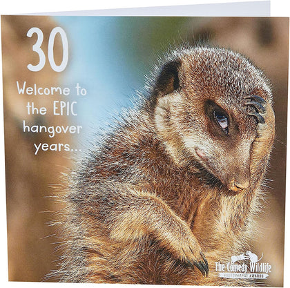 Meerkat Wildlife Funny 30th Birthday Card 