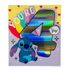 Unique Stitch Design For Girls 4th Birthday Card