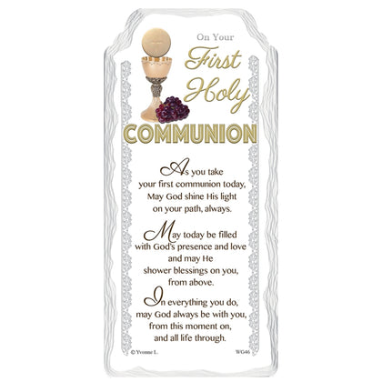 On Your First Communion Sentimental Handcrafted Ceramic Plaque